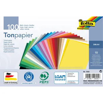 Barevný papír - 130g/m2 - A4 - 100 archů v 10 barvách