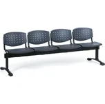 Antares Plastová lavice do čekáren TONY, 4 místa, šedá