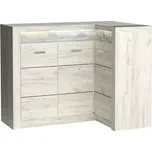 Halmar Rohová komoda INDIANAPOLIS I15 dub craft/bílá