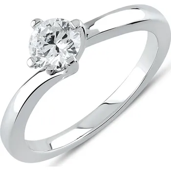 Prsten Lillian Vassago Luxusní zásnubní prsten s diamantem, bílé zlato LLV59-DR083W Velikost prstenu: 54
