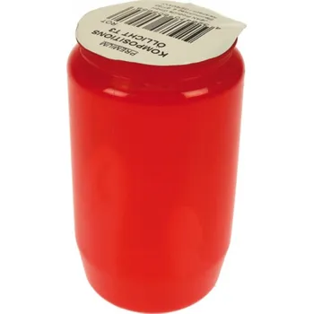 Svíčka Hřbitovní svíčka červená olejová hoření 2,5 dne