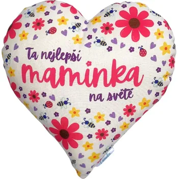 Lavandia Vonné srdce relaxační Ta nejlepší maminka 30x30cm (Lavandia Levandulová farma Srdce vonné - relaxační a dekorační polštář naplněný květem BIO levandule Tvar srdce o rozměru cca 30 x 30 cm.)