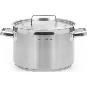 Pánev Hrnec střední 7,2 l, průměr 240 mm, z nerezové oceli s pokličkou | TECHNICA, Platinum Line