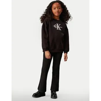 Calvin Klein Jeans Kalhoty z materiálu IG0IG02734 Černá Flare Fit 16Y