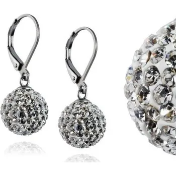 Náušnice Prosperk Náušnice kuličky s krystalky 2cm Swarovski čiré S4704