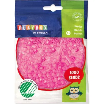 Dětské navlékací korálky Zažehlovací korálky, 1000ks - růžové