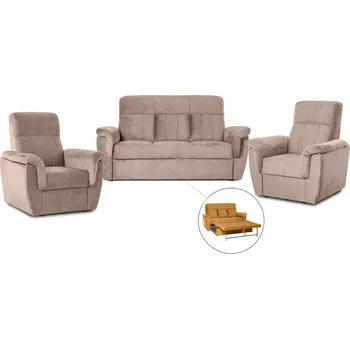 Sedací souprava Sedací souprava Prato 3B+1+1 s rozkladem, béžová (VOGUE 2)