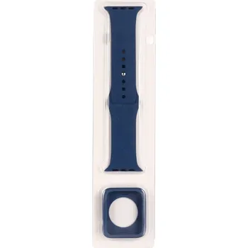 Ostatní příslušenství k chytrým hodinkám VSECHNONAMOBIL 82969 VSECHNONAMOBIL COVER SET Řemínek + obal na hodinky Apple Watch 6 / 5 / 4 / SE 40mm tmavomodrý