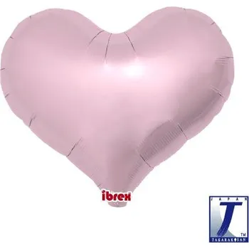 Party dekorace Balónek srdce světle růžové metalické 63 cm t231502