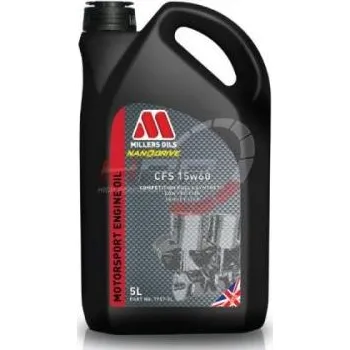 Závodní motorový olej Millers Oils Motorsport CFS 15w60 - 5l - plně syntetický motorový olej, triesterová technologie