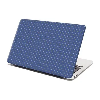 Samolepka na notebook Srdíčka na modré: 38x26 cm