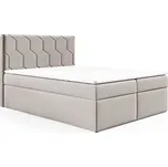 Postel 76 200x200 cm s úložným prostorem Krémová