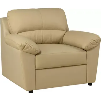 Křeslo KOŽENÉ KŘESLO MALAGA, béžová (krem)