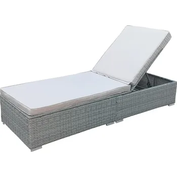 Zahradní lehátko Zahradní lehátko NEW YORK, ratan, šedé
