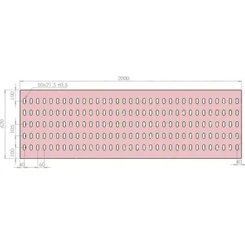 Plech Plech děrovaný 2000 x 620/tl. 3 mm LO 105x60, pozink
