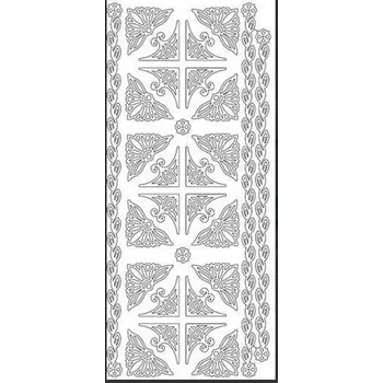 Samolepící dekorace Dekorativní samolepky Ornament - stříbrné