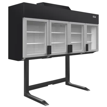 TEFCOLD MTF 250 B – Mrazicí/chladicí vitrína nad ostrov, 4-prosklené dveře, 650 l, černá