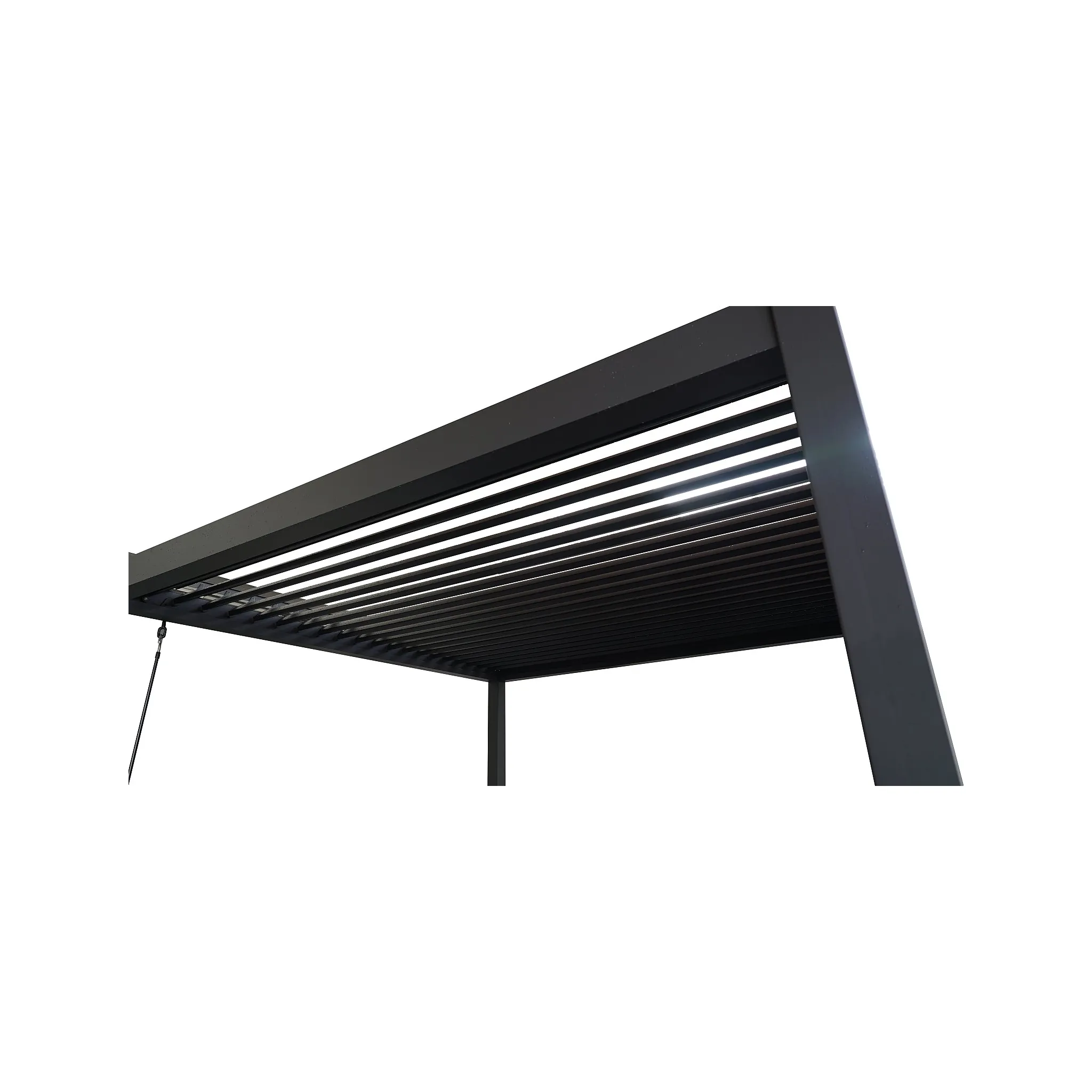 Fotografie 8 - Pergola Lanit Plast Bioclimatic 33 Premium 2,88 x 2,88 x 2,53 m antracit