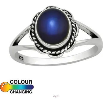Prsten Prosperk Stříbrný prsten s opálem - oválný květ měnící barvu Velikost prstenů: 6 (EU: 51-53) 20892/6 -