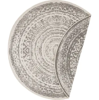 Koberec Kusový koberec Mujkoberec Original Nora 104156 Grey Creme kruh – na ven i na doma, 200x200 (průměr) kruh, šedá, chodba / předsíň, Mujkoberec Original - 1 rok na vrácení + DOPRAVA ZDARMA k Vám i zpět