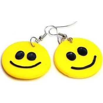 Náušnice Fimos Náušnice Fimo - smajlík love S4901