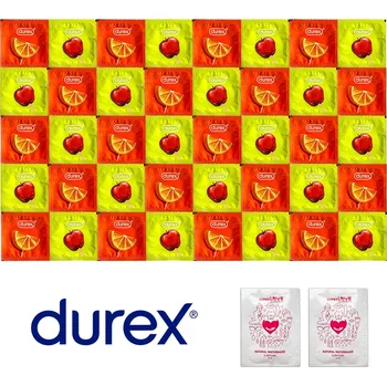 Kondom Balíček Durex Orange Apple - 40 kondomů + 2x lubrikační gel