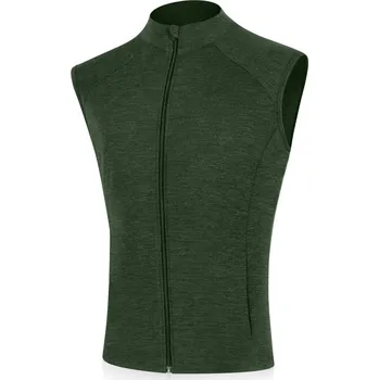 Pánská vesta WESO pánská merino vesta - Zelená 6166 / M / Zelená