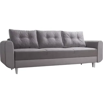 Pohovka Pohovka Aigo, šedá / dřevo bílá (an 3667/3666)