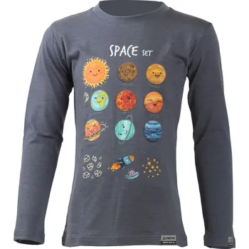 AVE dětské merino triko - Modrá 5656 / 130 / Modrá