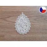 Vyšívaná krajková ozdoba - Velikonoční vajíčko