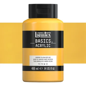 Vodová barva Akrylová barva Liquitex Basics - Cadmium Yellow Deep Hue Balení: 400 ml