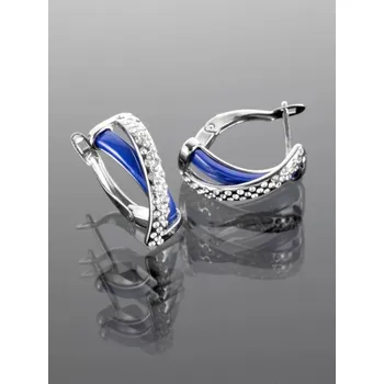 Náušnice Prosperk Náušnice keramika s ocelí modré S4324