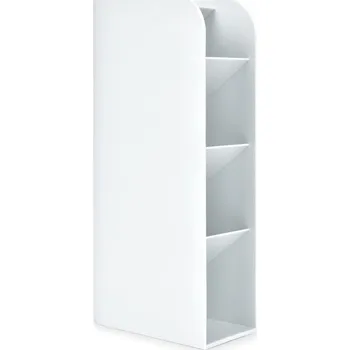 OFFICE | kancelářský organizér s pěti přihrádkami | stojan na psací a kancelářské potřeby bílý Dedra