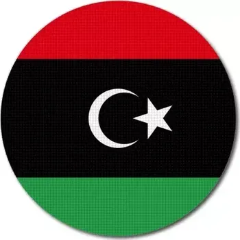 Vlajka Pelisport Libyjská vlajka kulatá tisk ø 45 mm