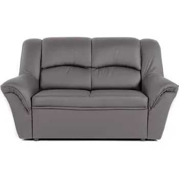 Pohovka Kožená pohovka 2 DUBAJ LUX, šedá (u-25)