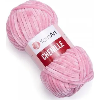 Galanterie Pletací žinylková příze Chenille 100 g růžová 1ks