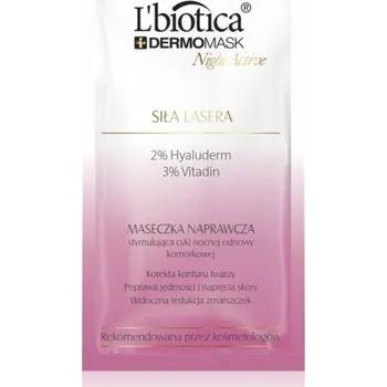 Pleťová maska L’biotica DermoMask Night Active intenzivní omlazující maska s kmenovými buňkami 12 ml