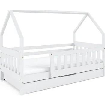 Dětská skříň Dětská postel Jasmine 80x160 cm - s úložným šuplíkem Bílá