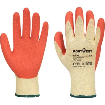 Pracovní rukavice PORTWEST Rukavice Grip A100 POR-A100ORRM M Oranžová