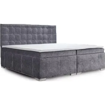 Postel Čalouněná postel MIAMI, 200x180, tm.šedá / sv.šedá (forever 68/ 60)