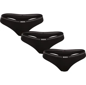 Kalhotky 3PACK dámská tanga BOSS černá (50510030 001) M Možnost vrácení zboží ZDARMA do 120 dnů!