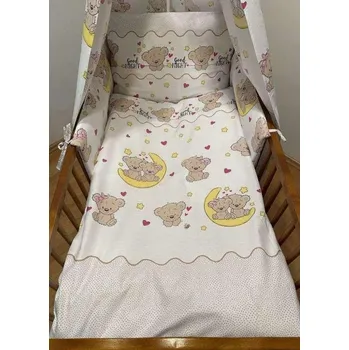 Povlečení Povlečení do postýlky Medvídci hnědá 90x130, 45x60 cm