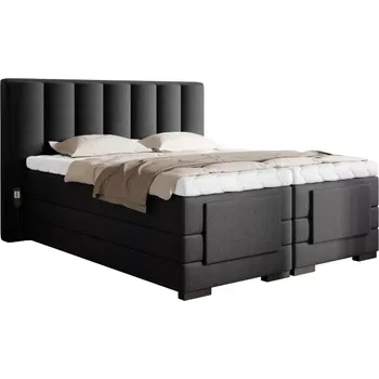 Postel Kontinentální postel VENETA boxspring s elektrickým polohováním 200X180, šedá (Sola 06)