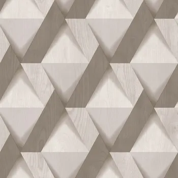 Tapeta Vliesová tapeta na zeď, šedo-hnědá, imitace dřevěného obložení, M69198D, Nomade, Ugépa