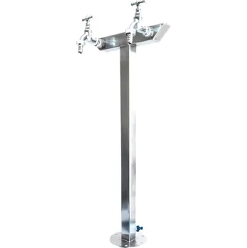 Zahradní sprcha OHENVZAHRADE.CZ Zahradní sloupek na vodu 70 cm se dvěma kohoutky a boční přípojkou - třináctka