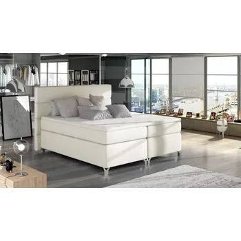 Postel Postel Boxspring Amadeus 200x180, béžová (koženka - bao 11)