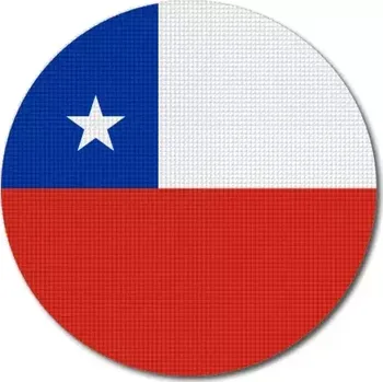 Vlajka Pelisport Chilská vlajka kulatá ø 45 mm