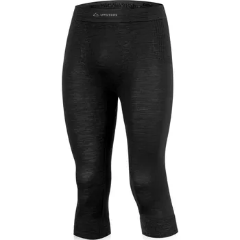 Pánské termo spodky MAREO pánské bezešvé merino 3/4 kalhoty - Černá 9090 / S/M / Černá