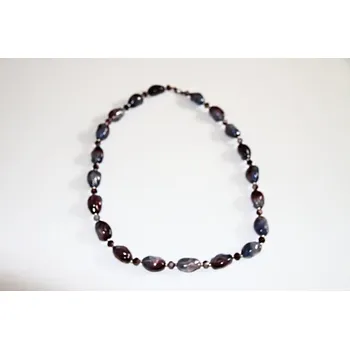 Náhrdelník Náhrdelník vínovo-modrý