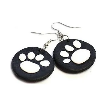 Náušnice Fimos Náušnice Fimo tlapky S4503